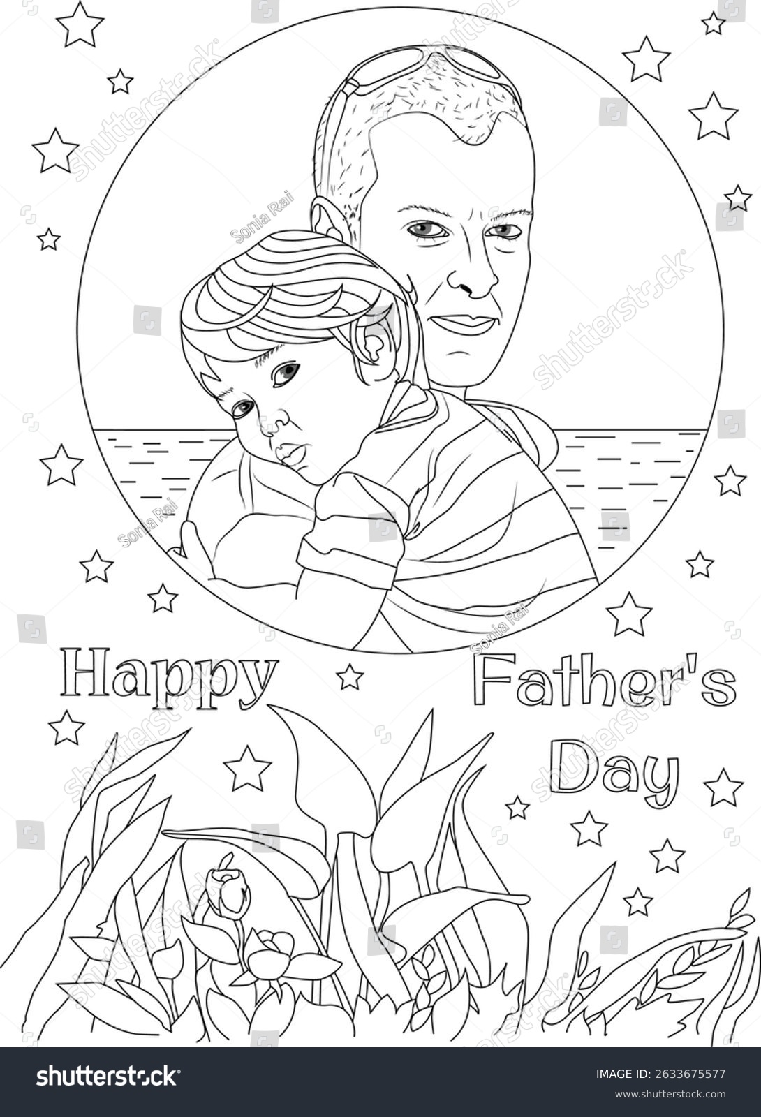 Happy Fathers Day Coloring Page Father Stock Vector Royalty Free 2633675577 Shutterstock Happy Fathers Day Coloring Page Father Stock Vector Royalty Free 2633675577 Shutterstock
