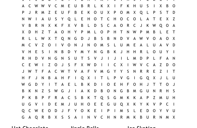 Holiday Word Search Puzzles