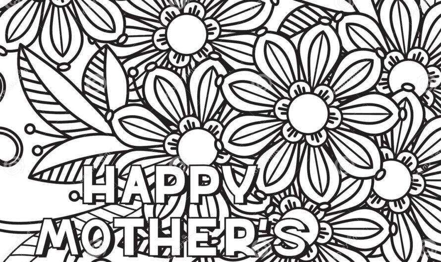 Colouring Sheets For Mother’s Day