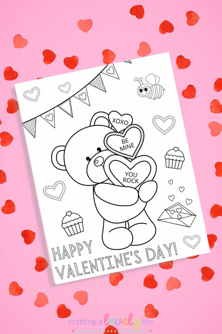 Happy Valentine s Day Coloring Page Free Printable
