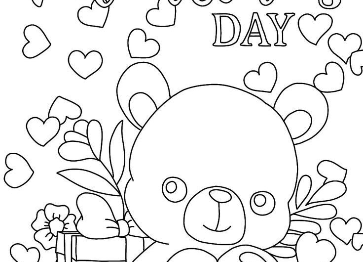 Happy Valentines Day Colouring Pages