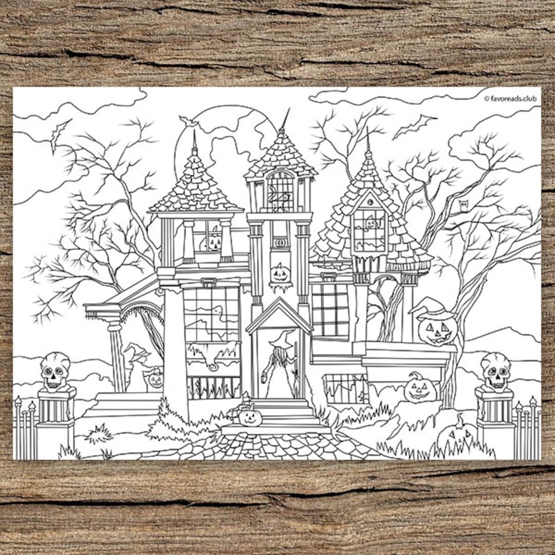 haunted house coloring sheet haunted house coloring sheet