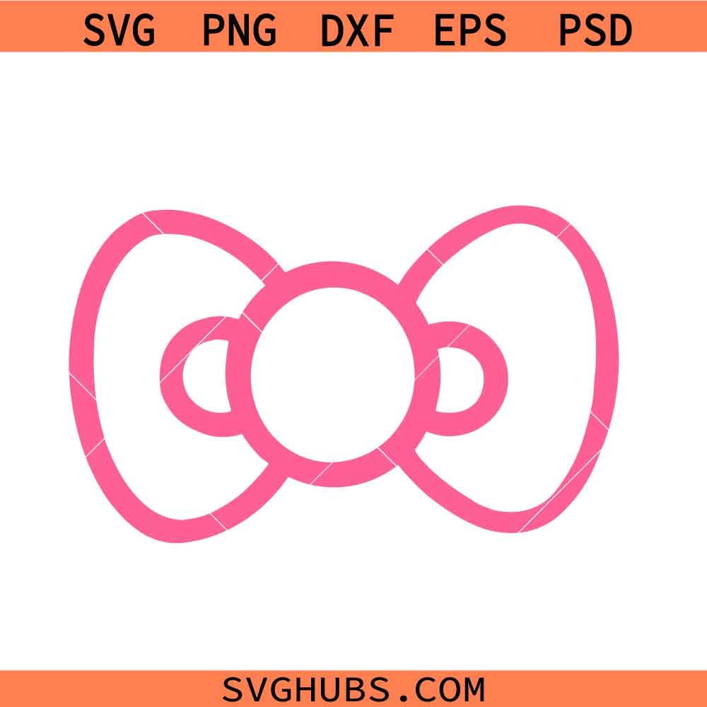 Hello Kitty Bow SVG Kitty Bow Template SVG Pink Hello Kitty Bow Svg Hello Kitty Bow SVG Kitty Bow Template SVG Pink Hello Kitty Bow Svg