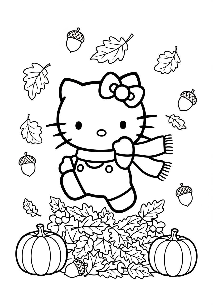 halloween hello kitty coloring pages