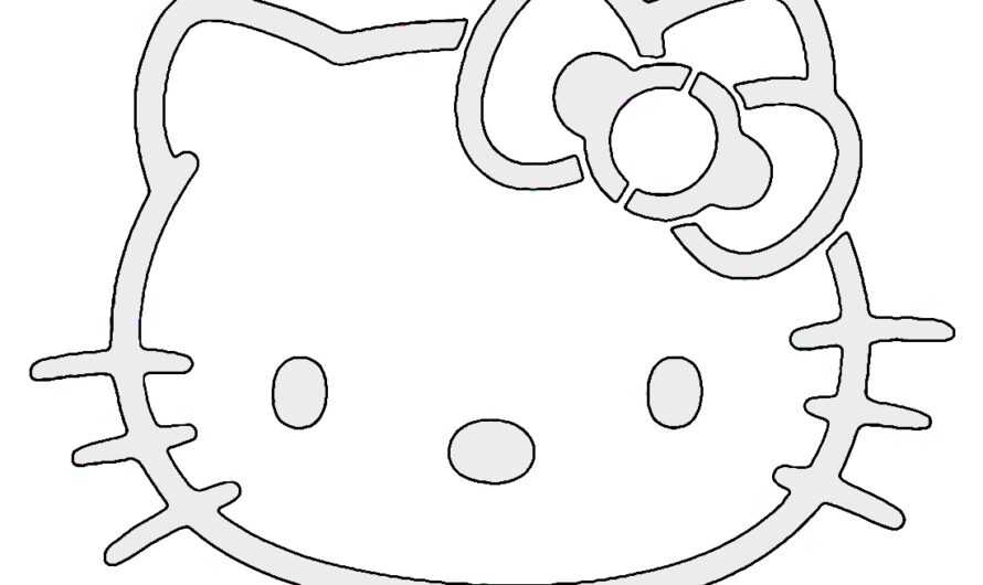 Hello Kitty Pumpkin Carving Stencil