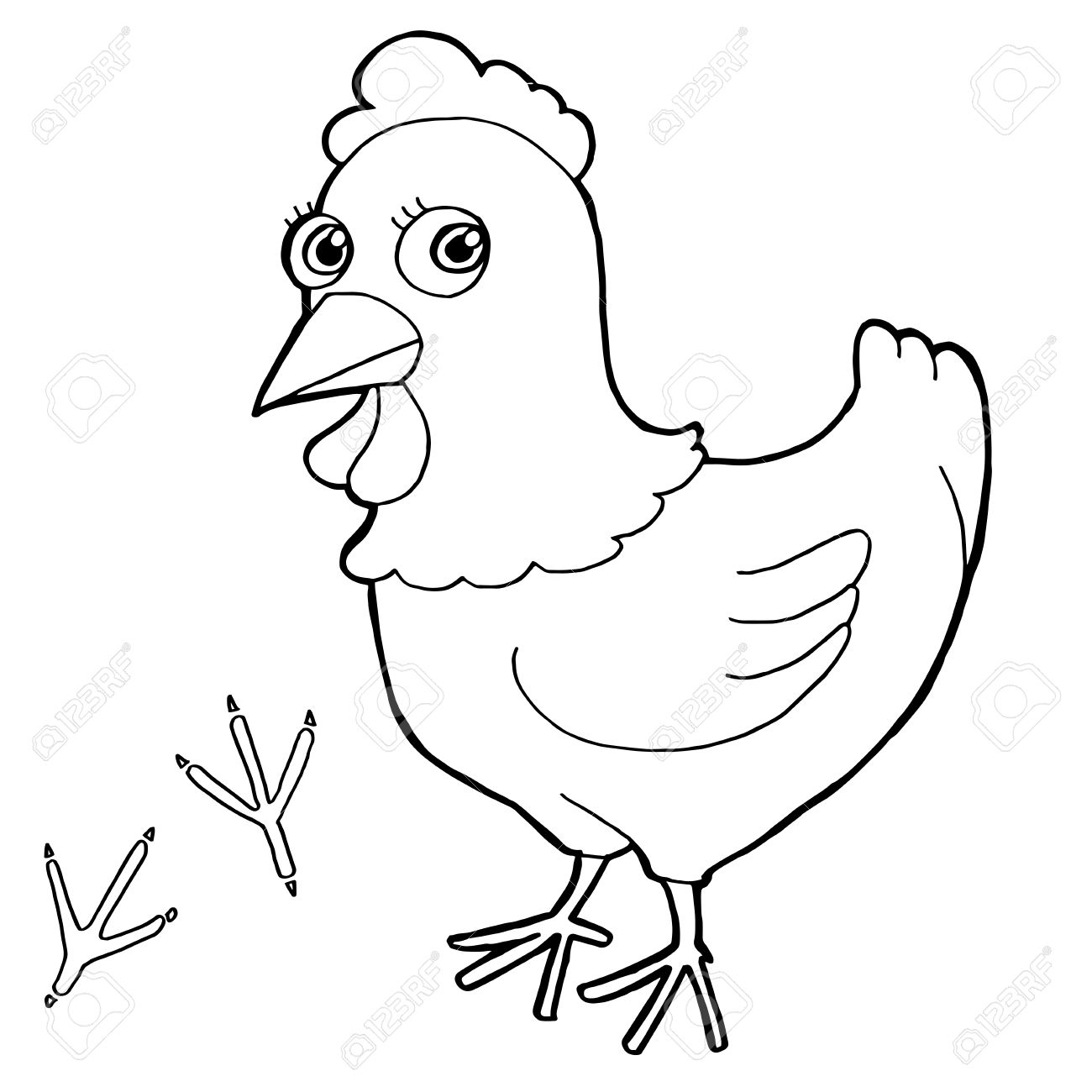 Hen With Paw Print Coloring Pages Vector Royalty Free SVG Cliparts Vectors And Stock Illustration Image 45880352 Hen With Paw Print Coloring Pages Vector Royalty Free SVG Cliparts Vectors And Stock Illustration Image 45880352