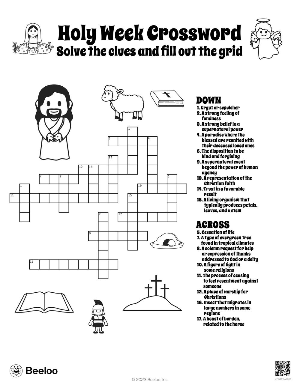Holy Week Crossword Beeloo Printable Crafts And Activities For Kids Holy Week Crossword Beeloo Printable Crafts And Activities For Kids