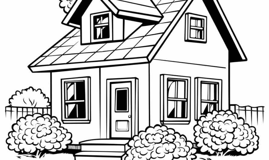 Colouring Pages For House