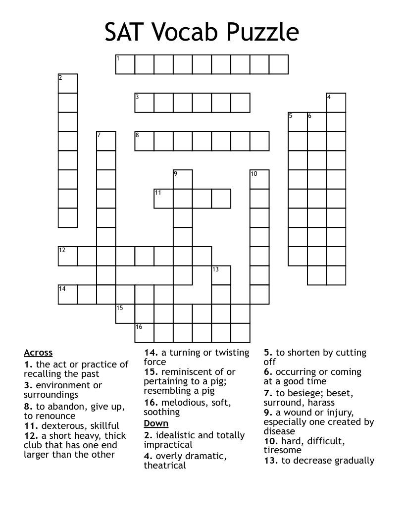 Homework Words 1 50 Crossword WordMint Homework Words 1 50 Crossword WordMint