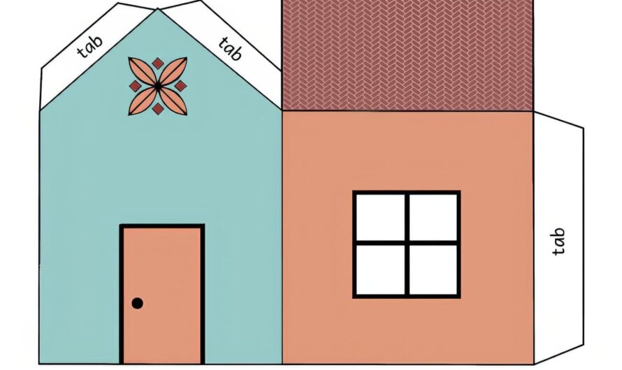 Cutout Printed House Coloring