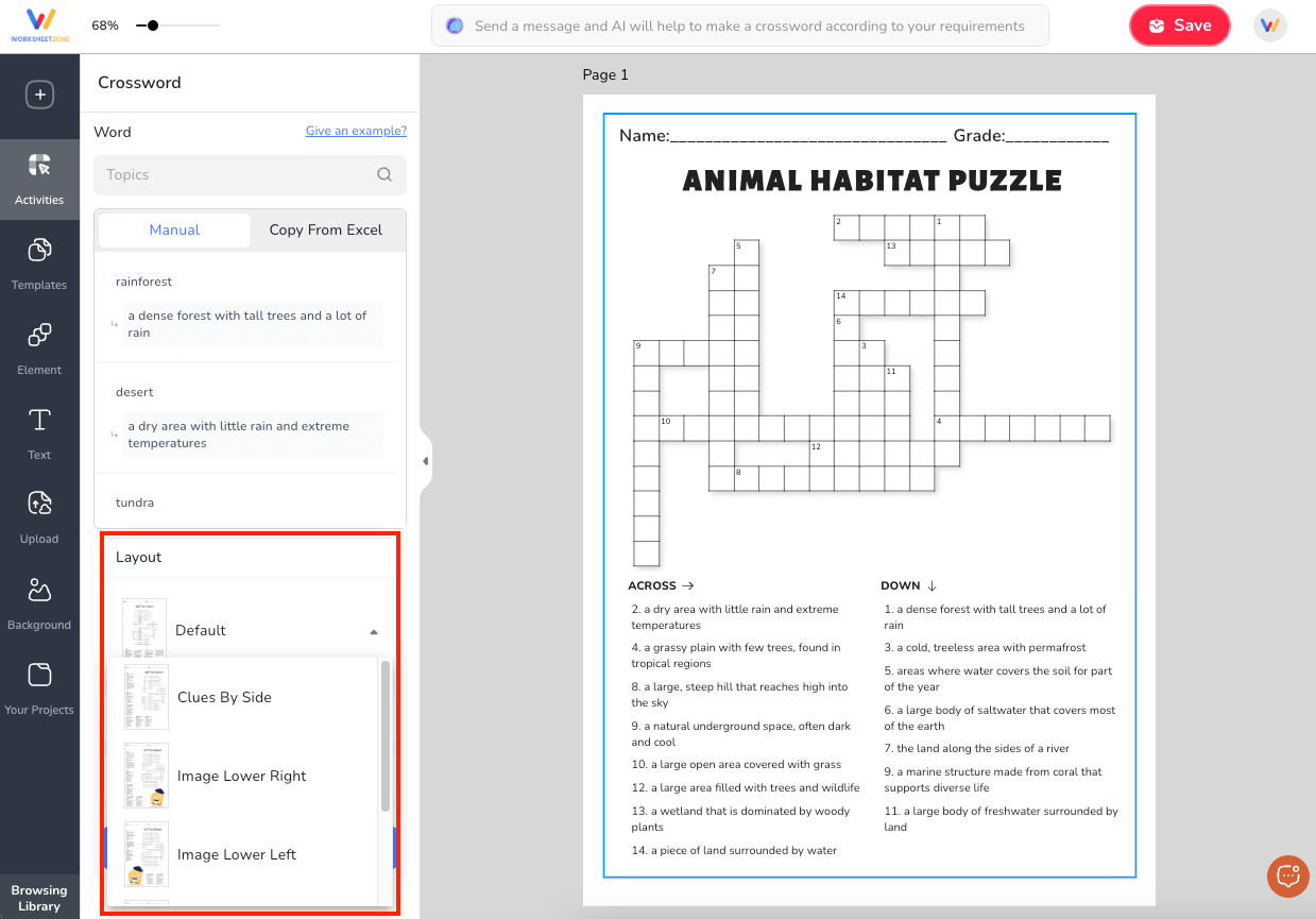 How To Create A Crossword Puzzle On Worksheetzone How To Create A Crossword Puzzle On Worksheetzone