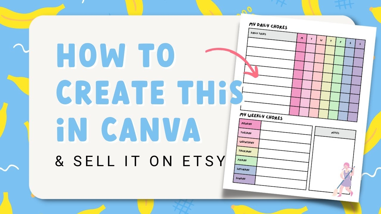 How To Create A Printable Chore Chart In Canva Sell It On Etsy YouTube How To Create A Printable Chore Chart In Canva Sell It On Etsy YouTube