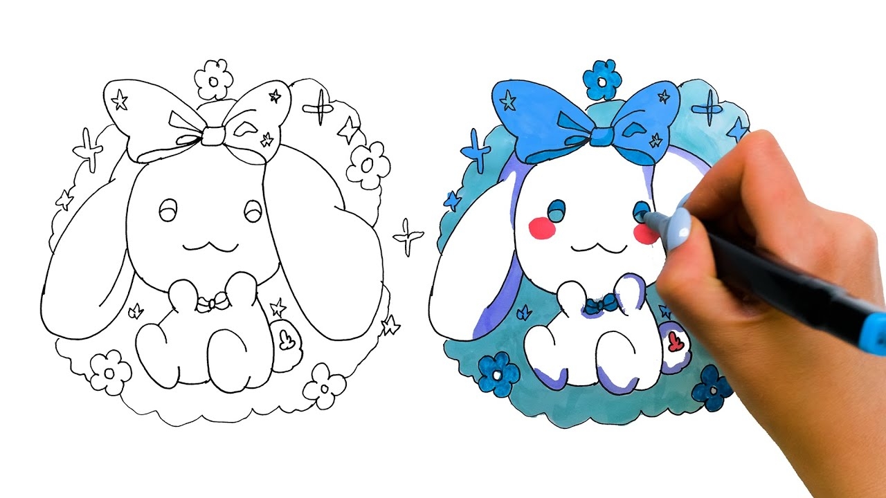cinnamoroll cute coloring page for blind boxes cinnamoroll cute coloring page for blind boxes