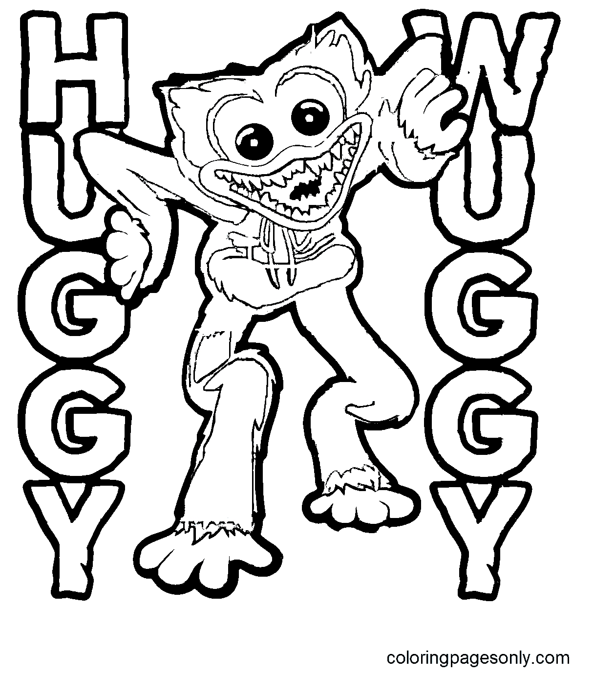 Huggy Wuggy Coloring Pages Artsy Pretty Colors
