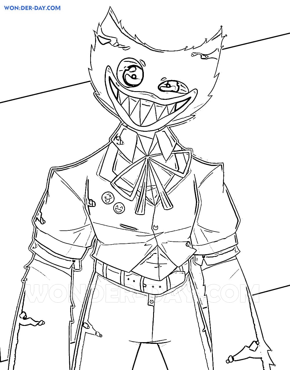 Huggy Wuggy Coloring Pages Printables Worksheetzone Coloring