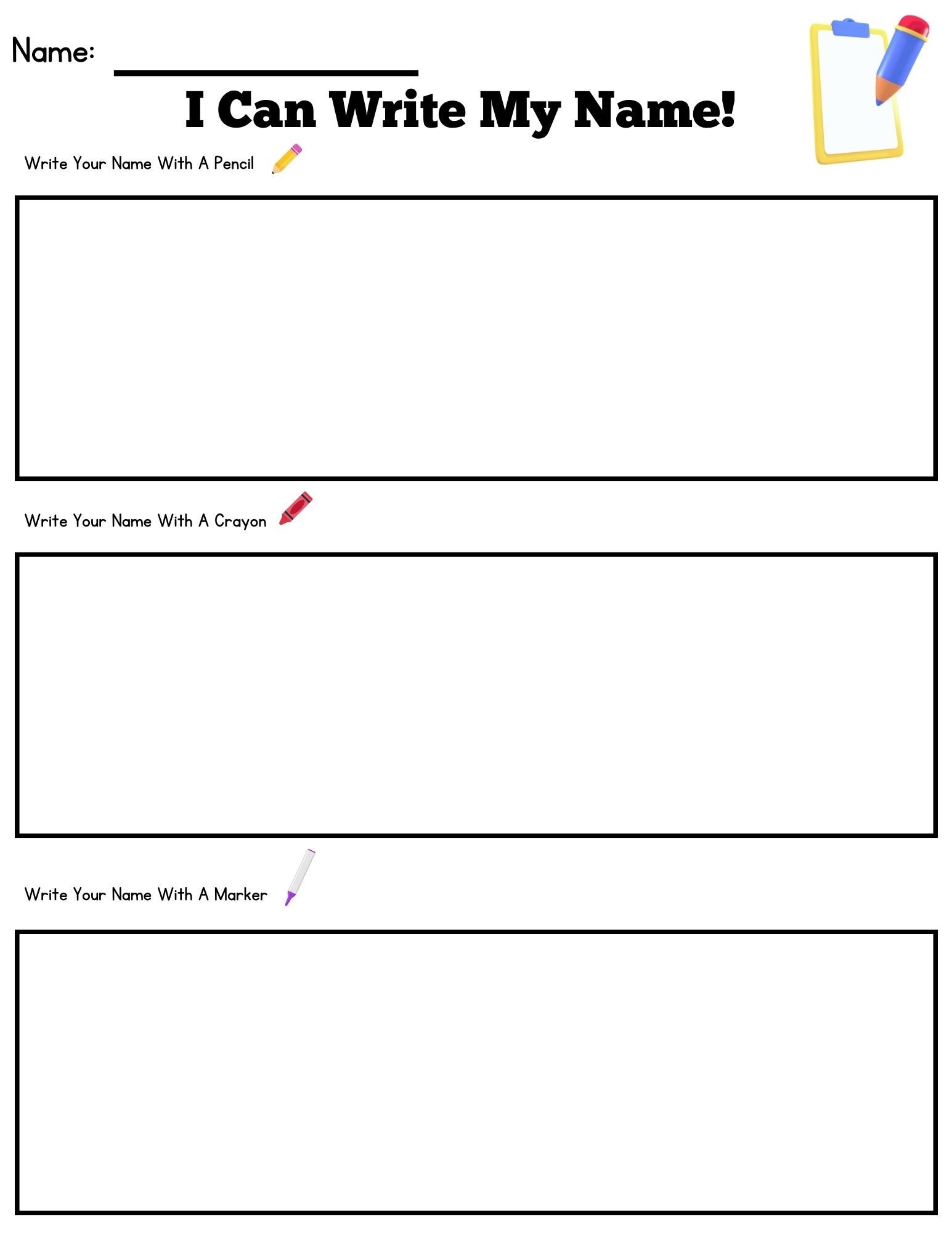 i can write my name i can write my name