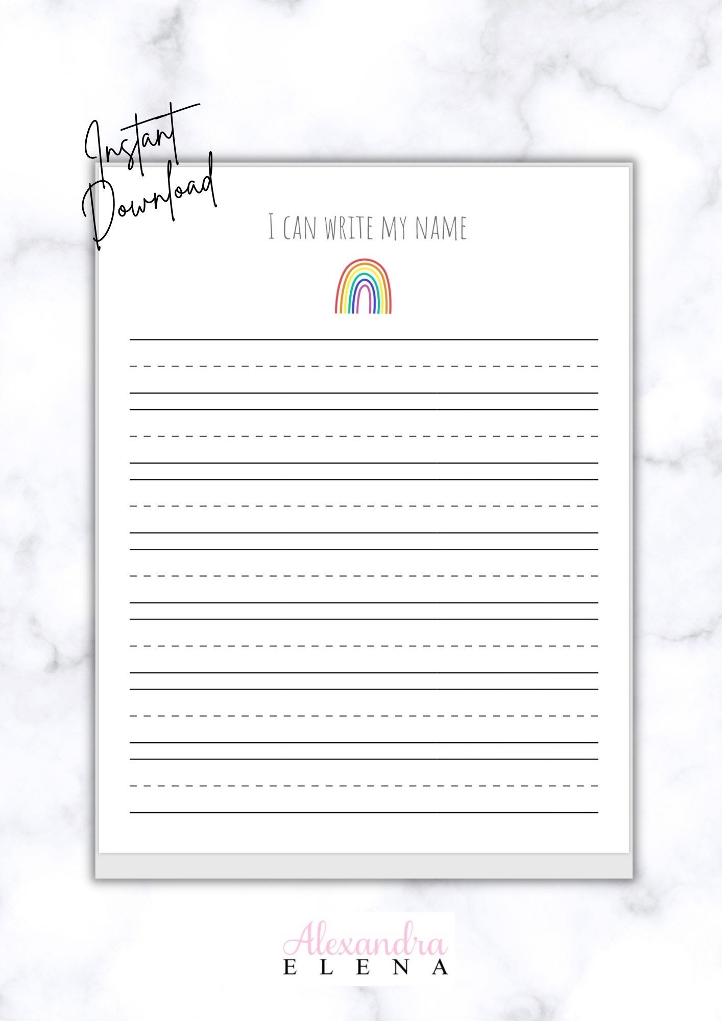 I Can Write My Name Printable PDF Etsy I Can Write My Name Printable PDF Etsy