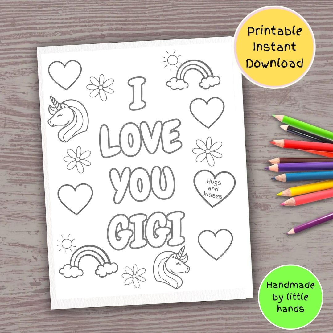 I Love You Gigi Printable Coloring Page For Kids Rainbow Unicorn Art Activity Diy Handmade Birthday Card Mothers Day Grandparents Day Gift Etsy I Love You Gigi Printable Coloring Page For Kids Rainbow Unicorn Art Activity Diy Handmade Birthday Card Mothers Day Grandparents Day Gift Etsy