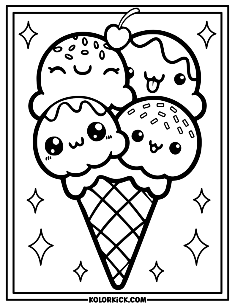 Ice Cream Coloring Pages 100 Free Printable PDFs Ice Cream Coloring Pages 100 Free Printable PDFs