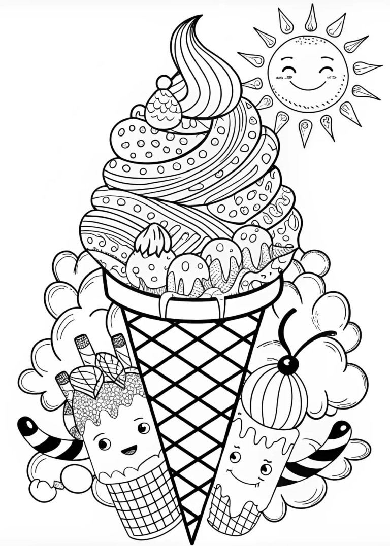 Ice Cream Cone Coloring Page Free Printable Ice Cream Cone Coloring Page Free Printable