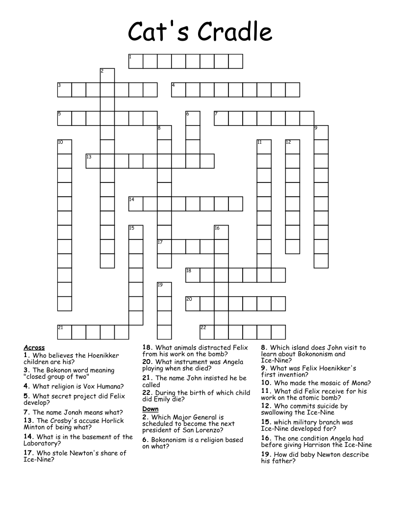 Ice Nine Kills Crossword WordMint Ice Nine Kills Crossword WordMint