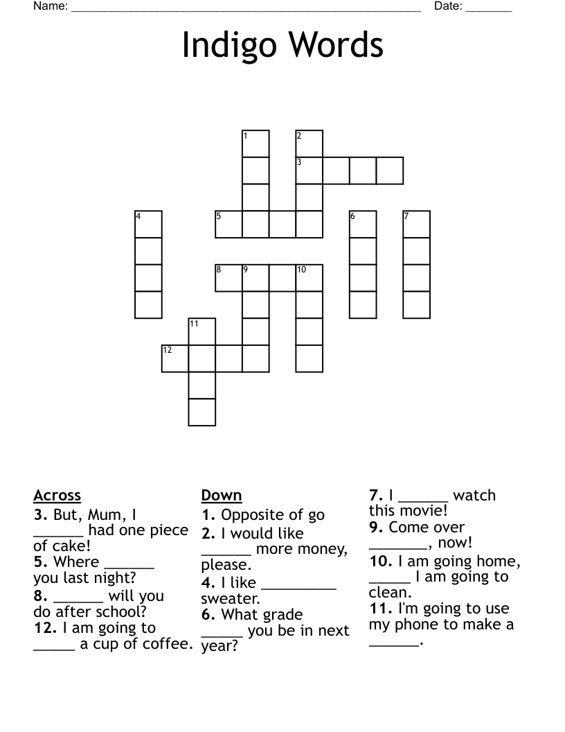 Indigo Words Word Search WordMint