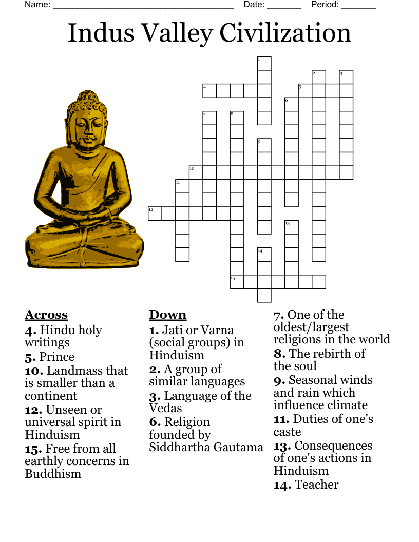 Indus Valley Civilization Crossword WordMint Indus Valley Civilization Crossword WordMint