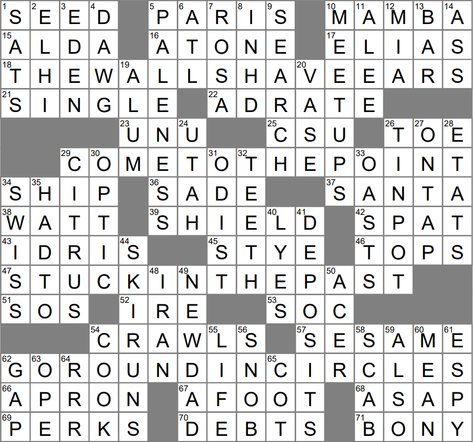Informal Gatherings Crossword Clue Archives LAXCrossword