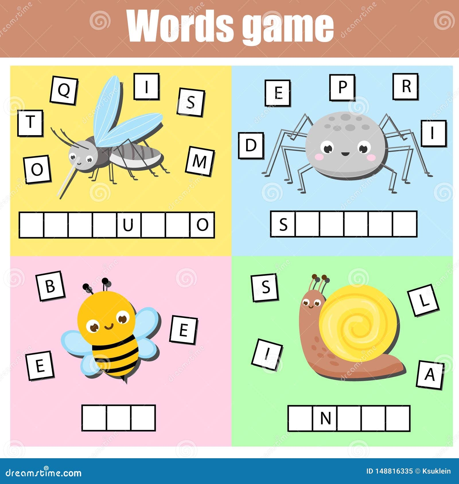 Insects Write Missing Letters And Complete Words Crossword For Kids And Toddlers Educational Children Game Stock Vector Illustration Of Card Play 148816335 Insects Write Missing Letters And Complete Words Crossword For Kids And Toddlers Educational Children Game Stock Vector Illustration Of Card Play 148816335