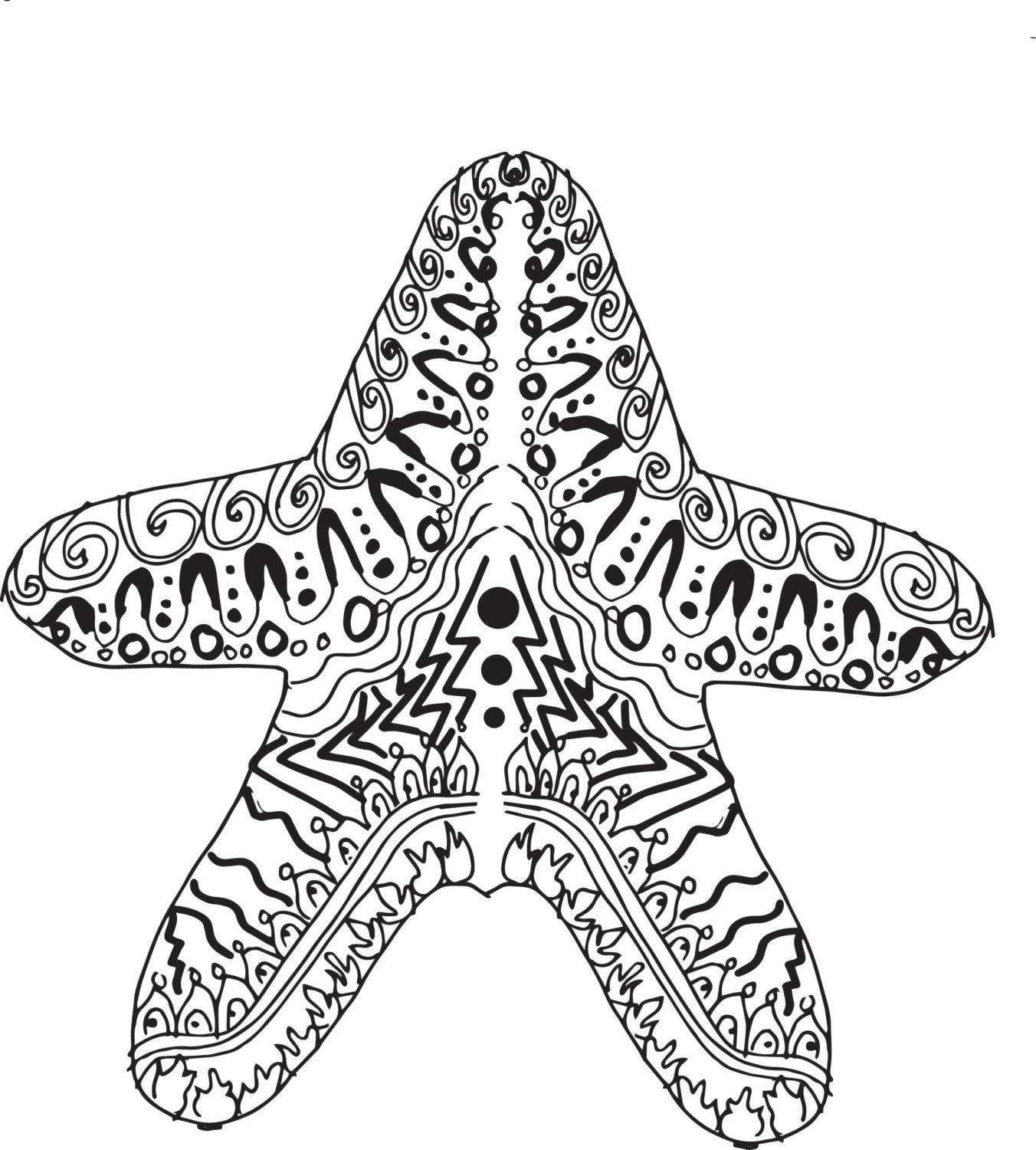 Instant Download Starfish Patterned Coloring Page Fun Relaxing Adult Coloring Page Etsy Instant Download Starfish Patterned Coloring Page Fun Relaxing Adult Coloring Page Etsy