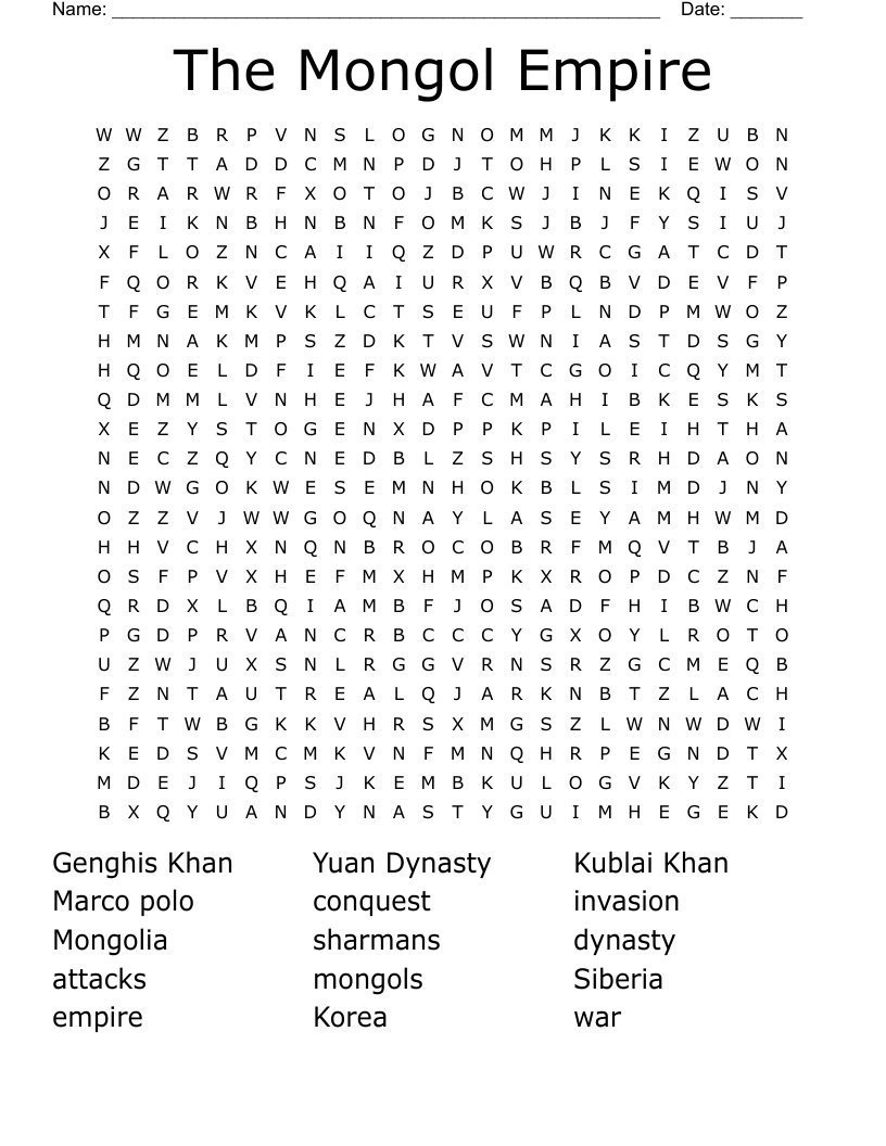 INVADERS Word Search WordMint INVADERS Word Search WordMint