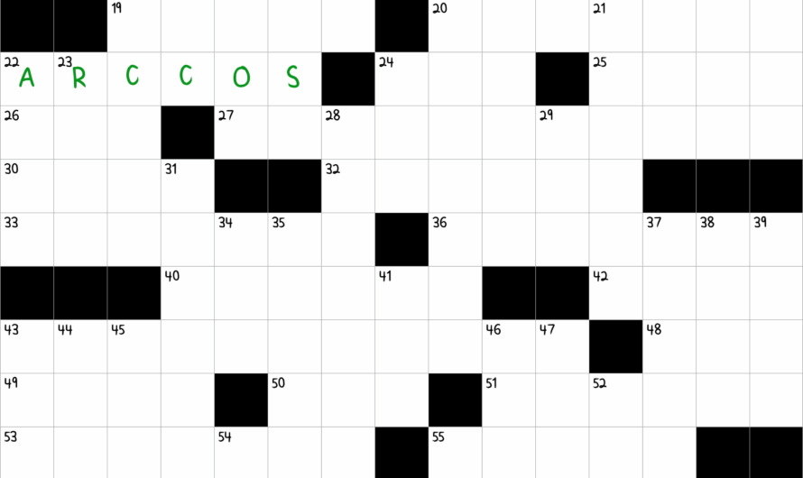 Inverse Trig Function Crossword
