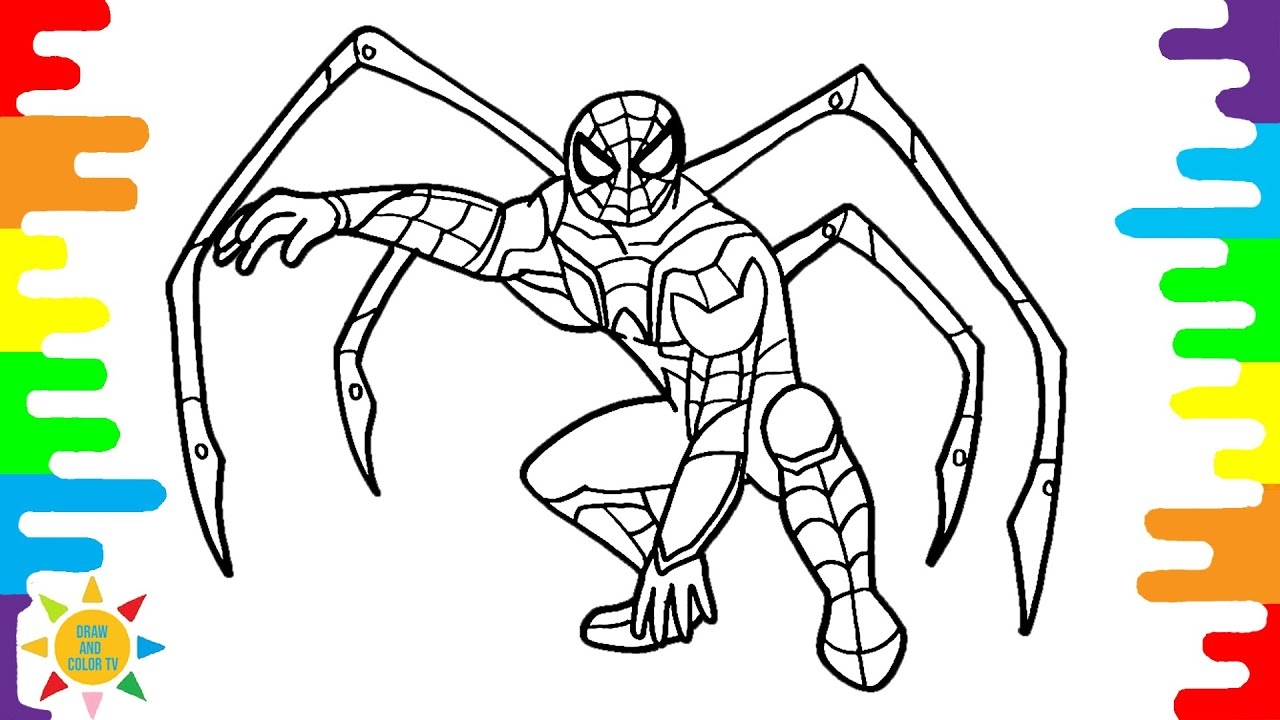 iron spiderman coloring pages