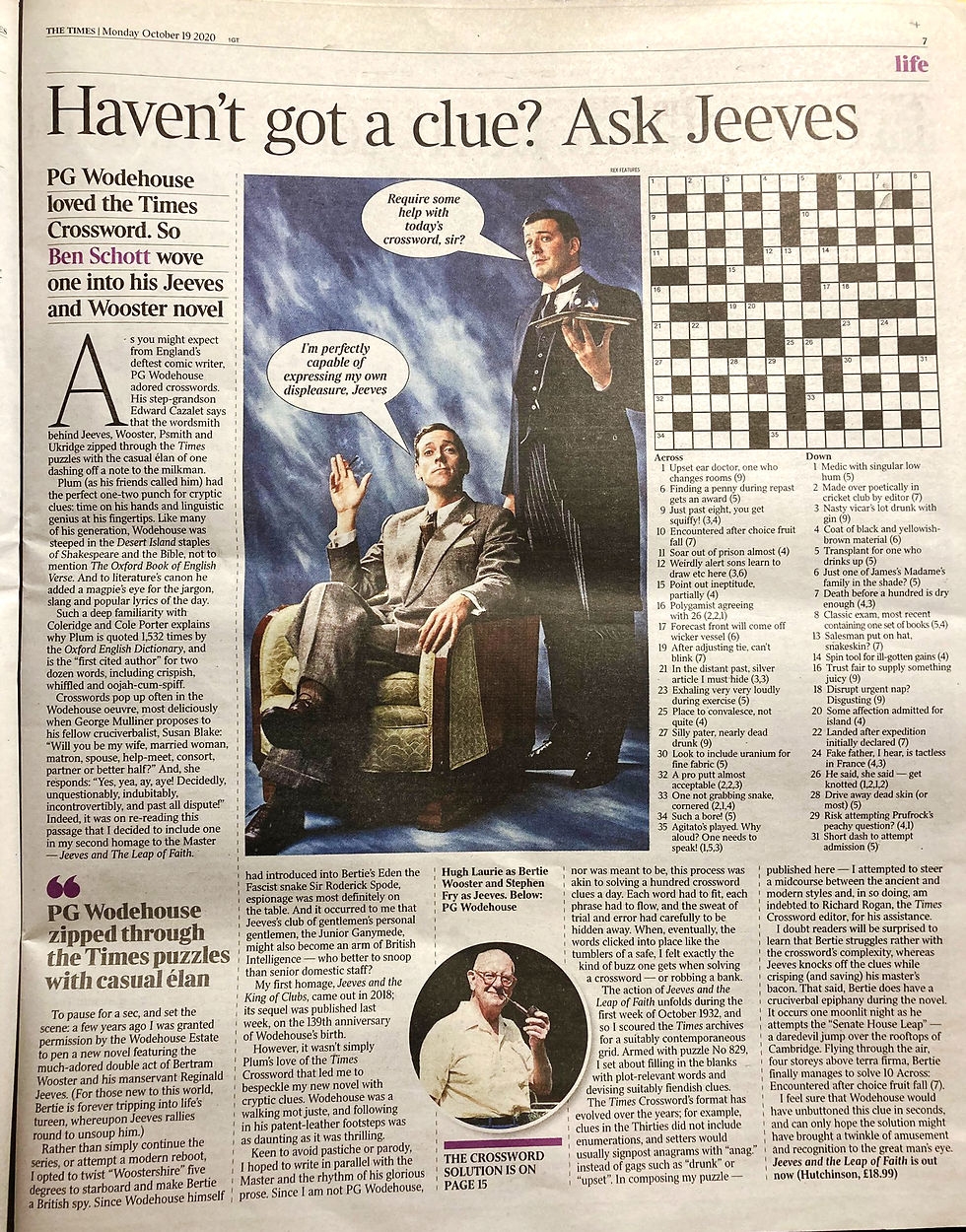 JEEVES WOOSTER Ben Schott JEEVES WOOSTER Ben Schott