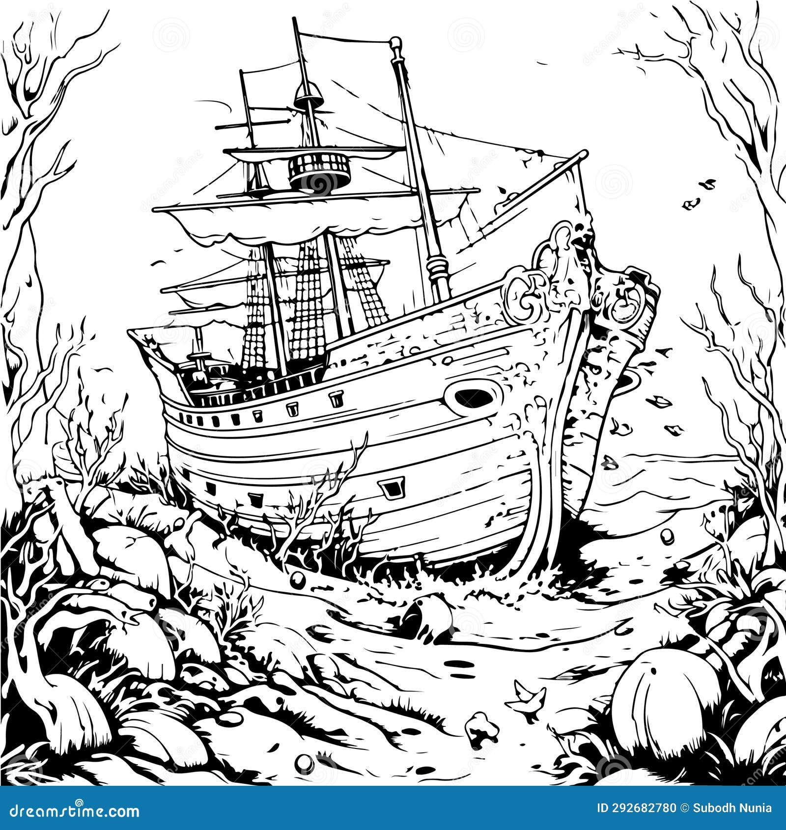 Join In Sailing Adventures With This Thrilling Pirate Ship Coloring Book Stock Illustration Illustration Of Antique Hand 292682780 Join In Sailing Adventures With This Thrilling Pirate Ship Coloring Book Stock Illustration Illustration Of Antique Hand 292682780
