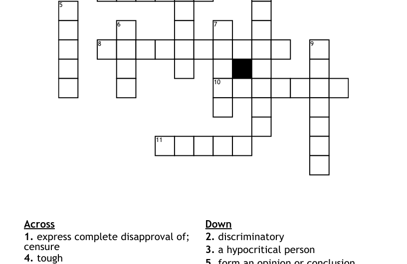 Censure Crossword Clue
