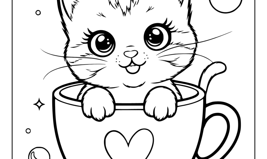 Cute Kitten Coloring Pages