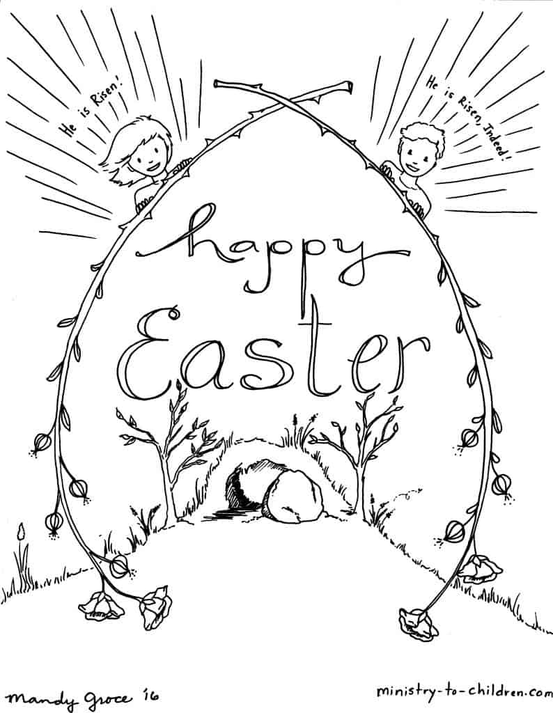 christian easter coloring pages