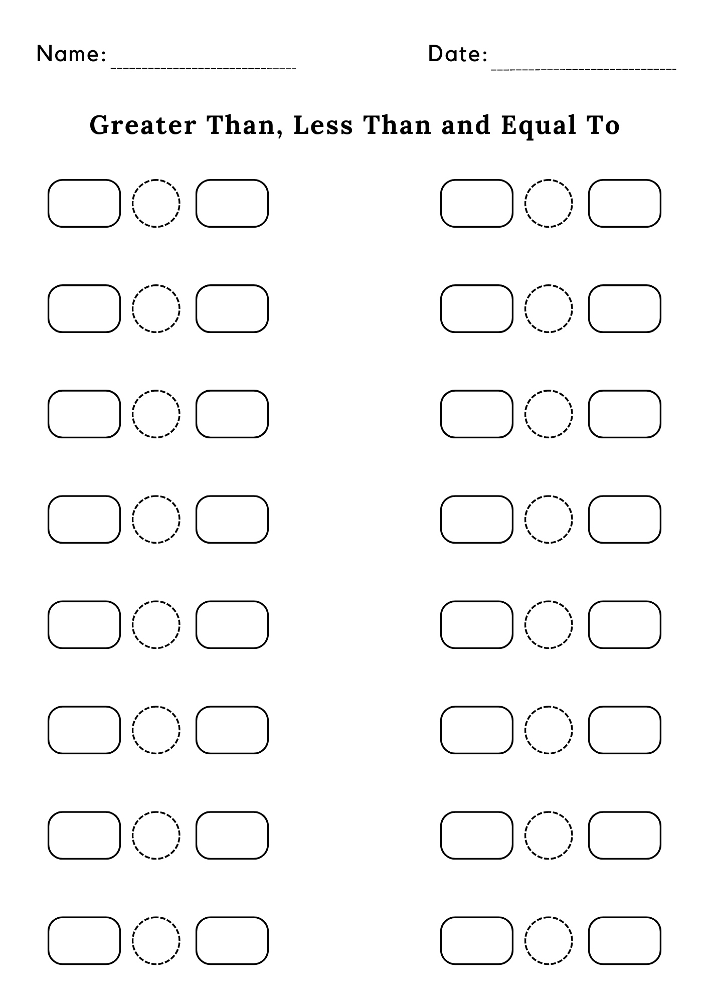 Kindergarten Blank Greater Than Less Than Worksheet Comparing Number Blank Sheet Made By Teachers Kindergarten Blank Greater Than Less Than Worksheet Comparing Number Blank Sheet Made By Teachers