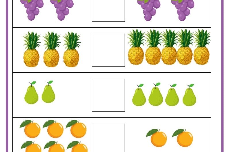 Greater Than Less Than Kindergarten Worksheets