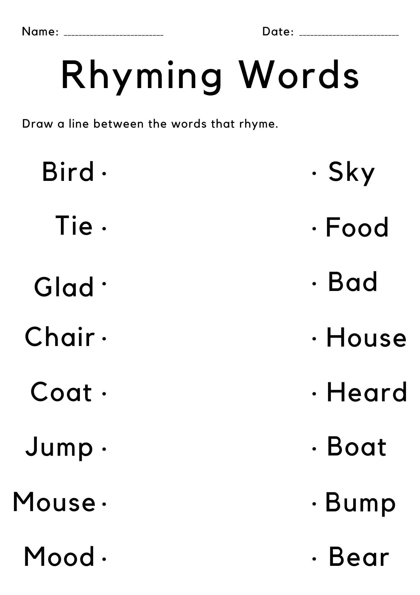 Kindergarten Rhyming Words Worksheet Match The Rhyming Words Activity Made By Teachers Kindergarten Rhyming Words Worksheet Match The Rhyming Words Activity Made By Teachers