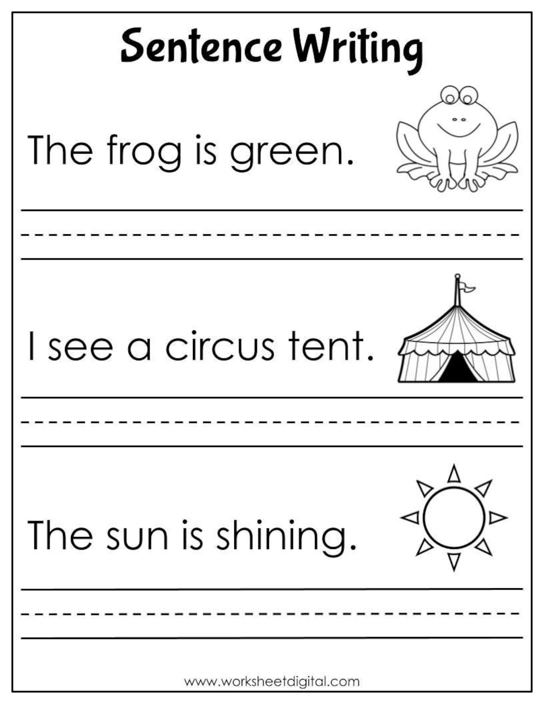 writing a sentence kindergarten writing a sentence kindergarten
