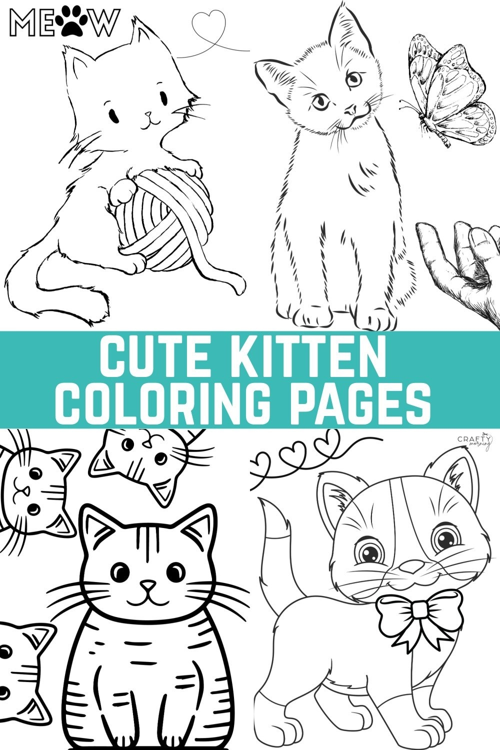 Kitten Coloring Pages To Print Crafty Morning Kitten Coloring Pages To Print Crafty Morning