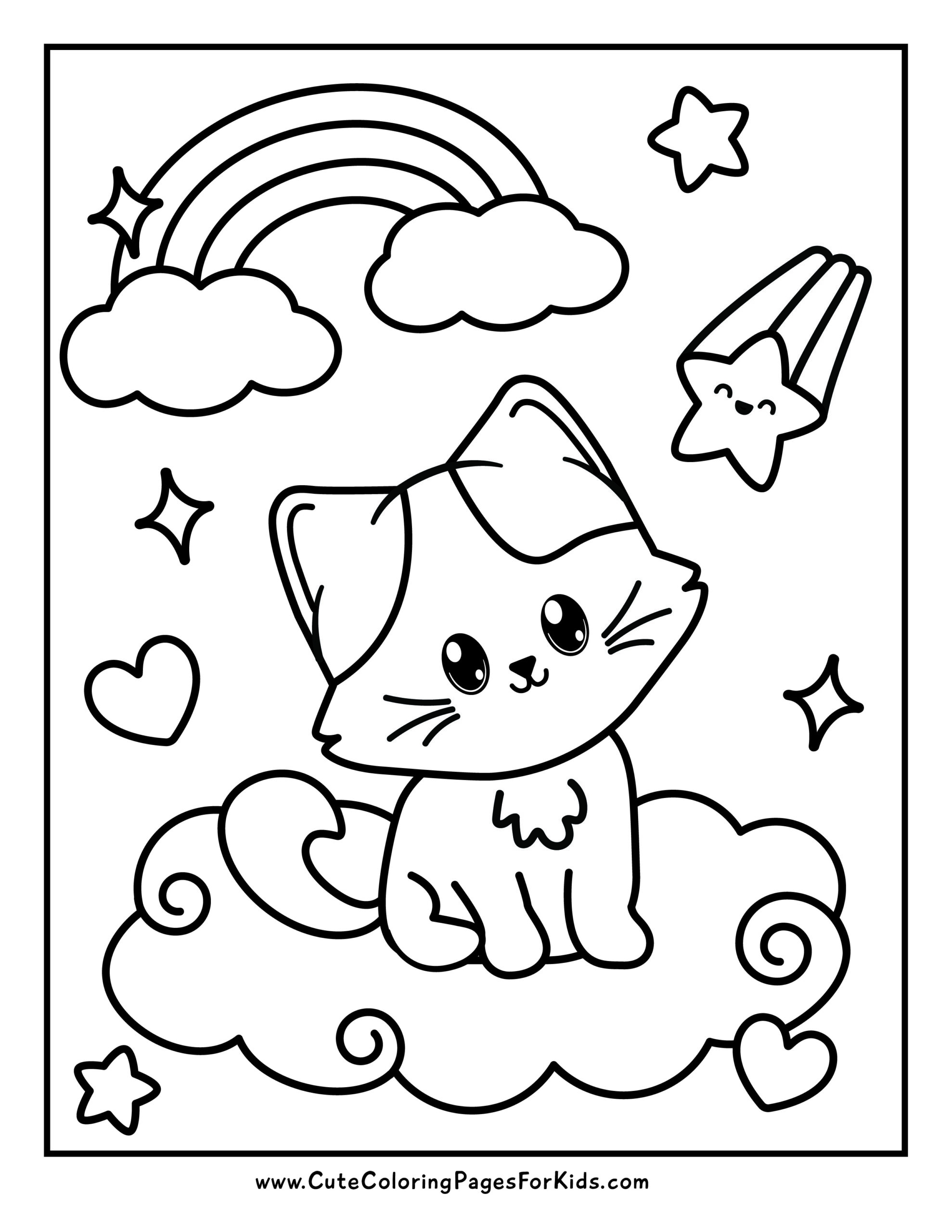 kitty printable coloring pages