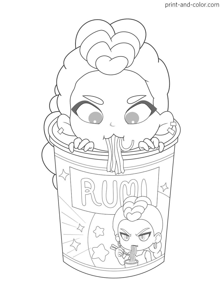 KPop Demon Hunters Coloring Pages Print And Color KPop Demon Hunters Coloring Pages Print And Color