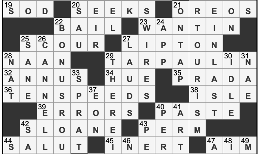 Ennea Minus One Crossword Clue