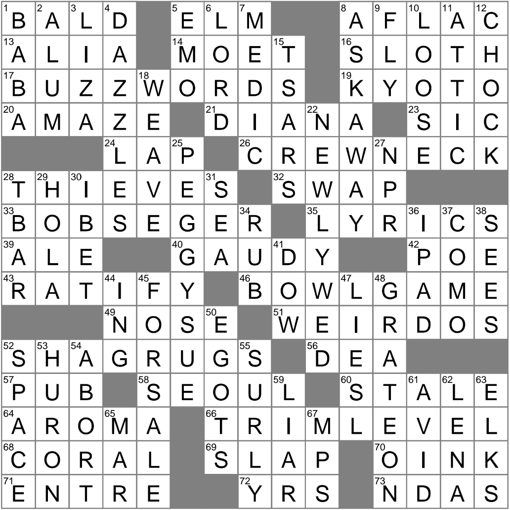 LA Times Crossword 11 Feb 25 Tuesday LAXCrossword
