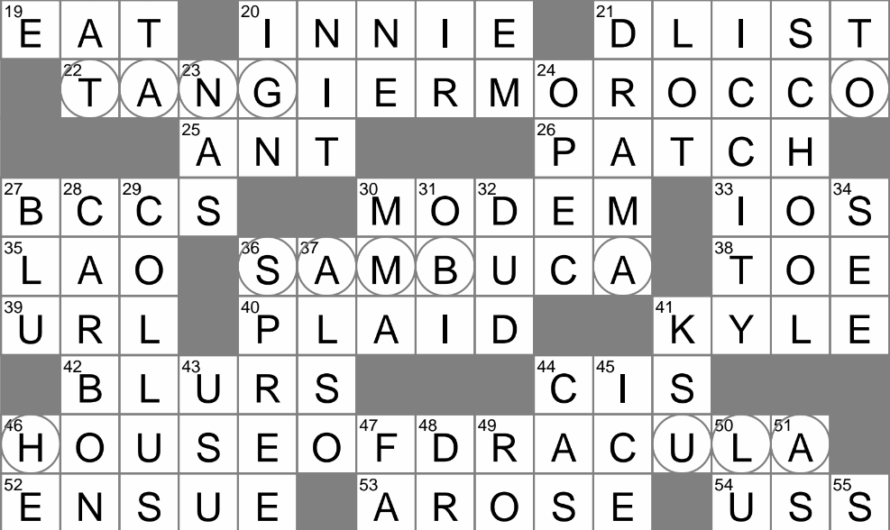 Muscat Native Crossword