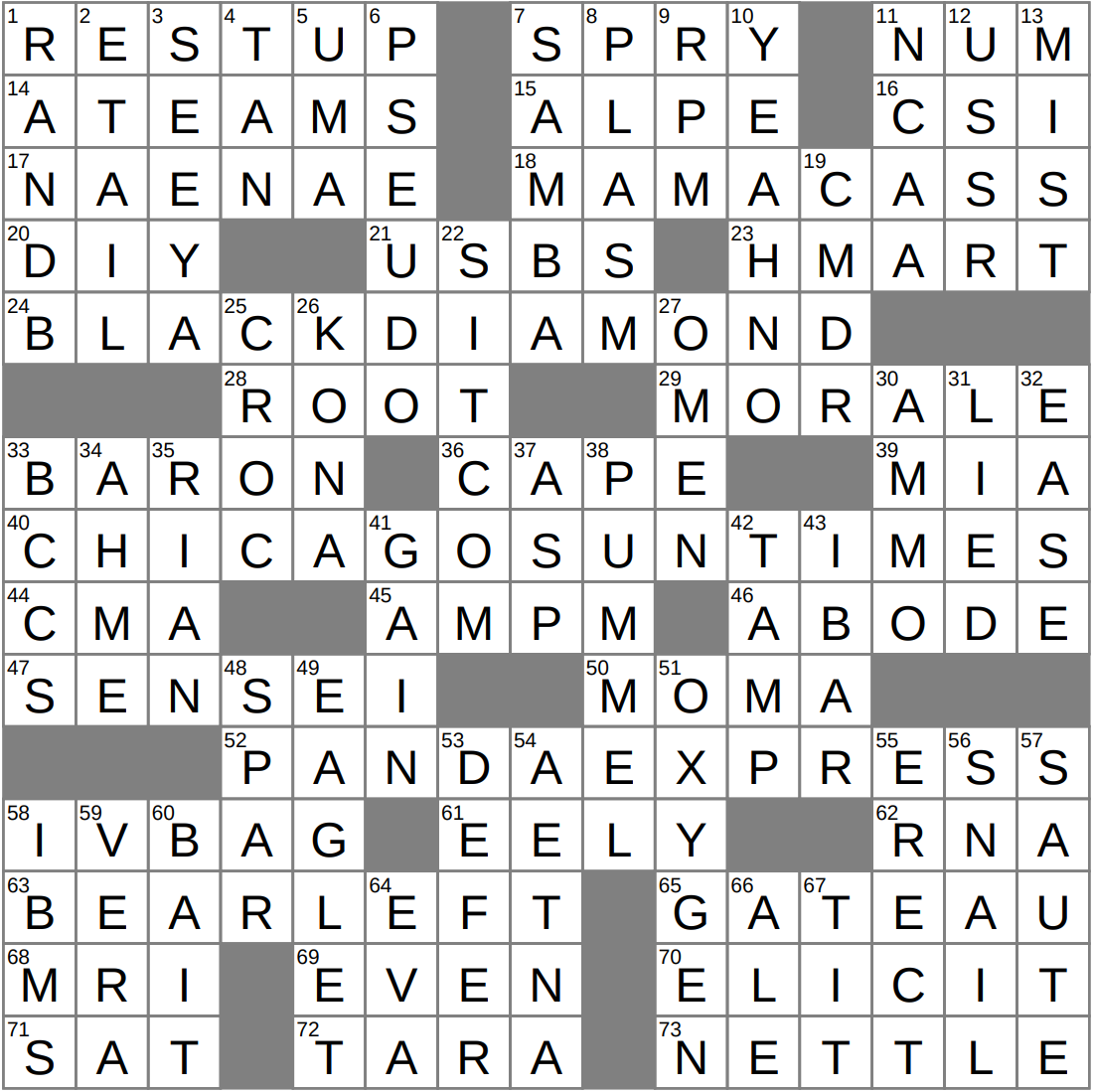 LA Times Crossword 13 Oct 25 Monday LAXCrossword