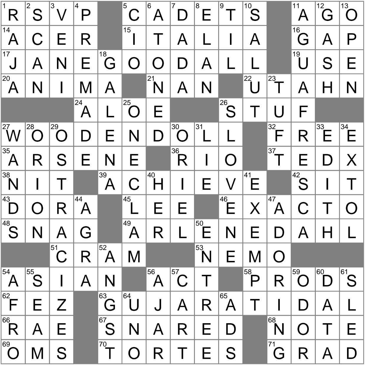 LA Times Crossword 13 Sep 23 Wednesday LAXCrossword